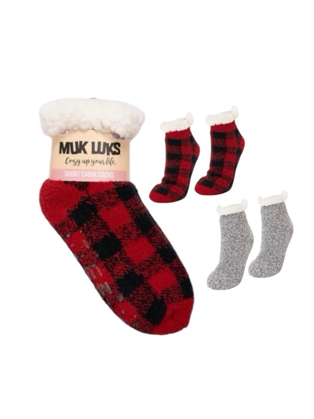 Muk Luks Short Chenille Cabin Socks